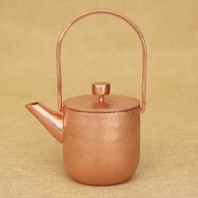 Чистый медный чайник Чай горшок с ручка для крышки изысканный Толстая ручной работы высокое качество подарок