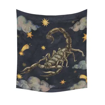 

Vintage Scorpio Painting Home Decor Wall Art constellations Signs Scorpio Tapestry Bedroom Dorm Decor