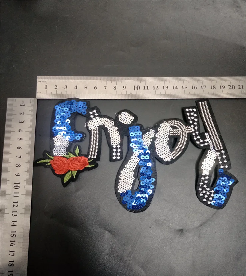 1 шт. нашивки с блестками и надписями для одежды|sequin patches|patches for clothingsequins patches clothing |