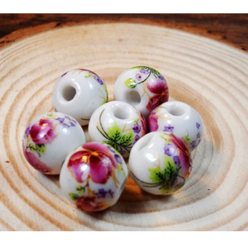 Wholesale China Ceramic Beads China Natural Stone Round Procelain Bead