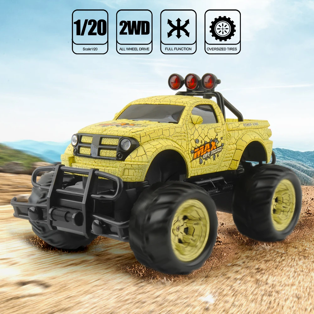 Радиоуправляемая машина 1/20 автомобилей на пульте управления 27 МГц Monstertruck внедорожные автомобили oyuncak игрушки для детей