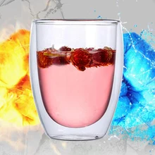 Высокое качество прозрачная 250/350/450 мл с двойными стенками, Стекло водное молочко, Кофе кофейная кружка в виде Чай чашки Стекло посуда для дома и офиса, модные подарки