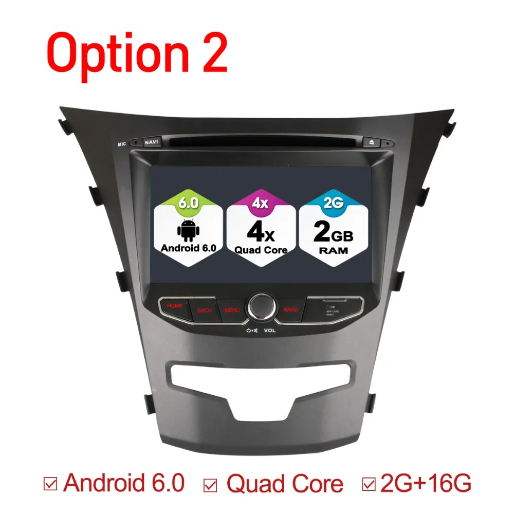 Cheap vehicel C500 Octa 8 Core android 6.0 for ssangyong actyon 2014 korando Quad Core support 4G SIM LTE Network DAB+ 2GB RAM 32GB R 3