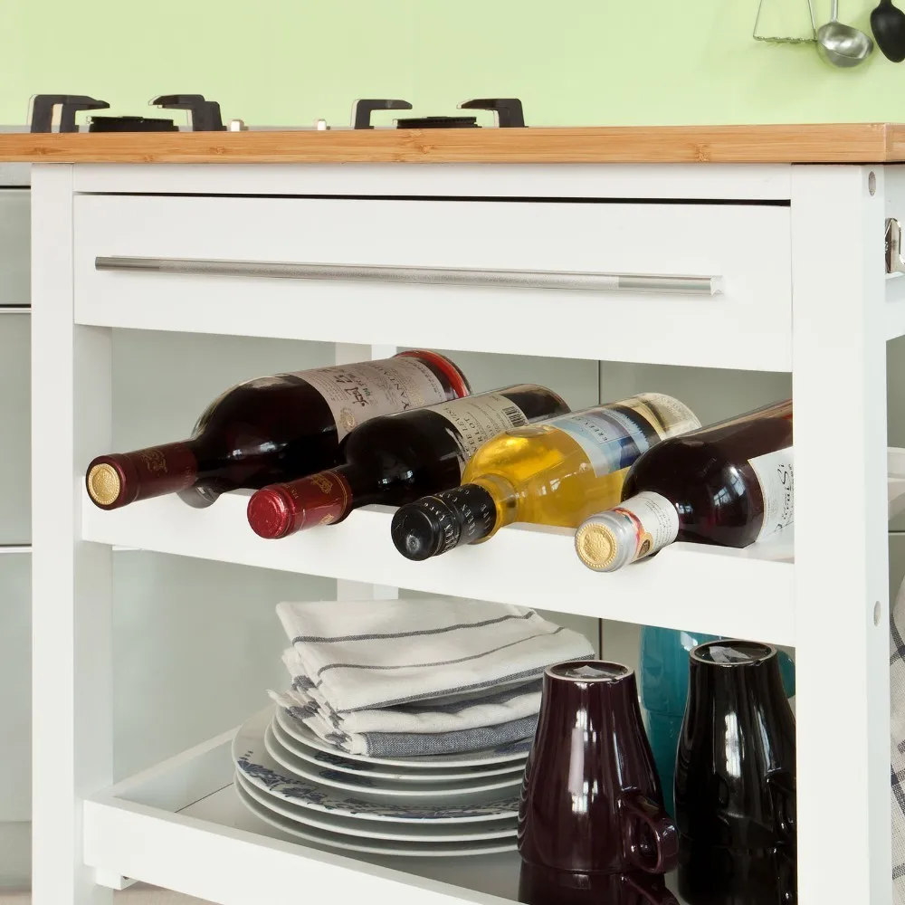 SoBuy FKW16-WN  Kitchen Storage Serving Trolley Shelf cart with Free Chopping Block SoBuy FKW16-WN  Kitchen Storage Serving Trolley Shelf cart with Free Chopping Block