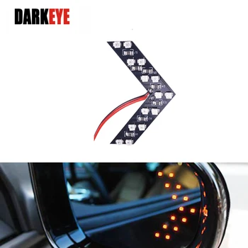 

10PCS/lots 14 SMD LED Arrow Panels Car Side Mirror DC 12V Turn Signal Indicator Sequential 5 colors Flash Light Lamp CJ