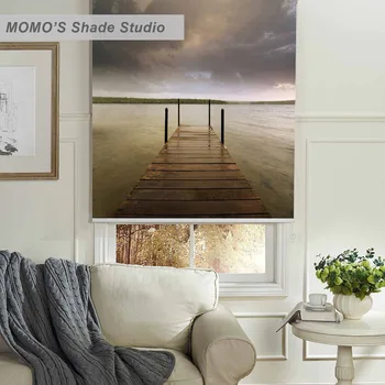 

MOMO Roller Blinds Painting Window Blinds Shades Blackout Zebra Blinds Fabric Roller Shutter Curtains Custom Size,PRB set184-188