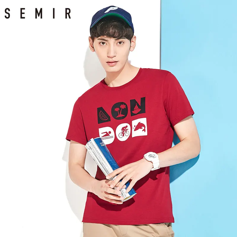 SEMIR футболка мужская с коротким рукавом летняя для отдыха мужские странные вещи