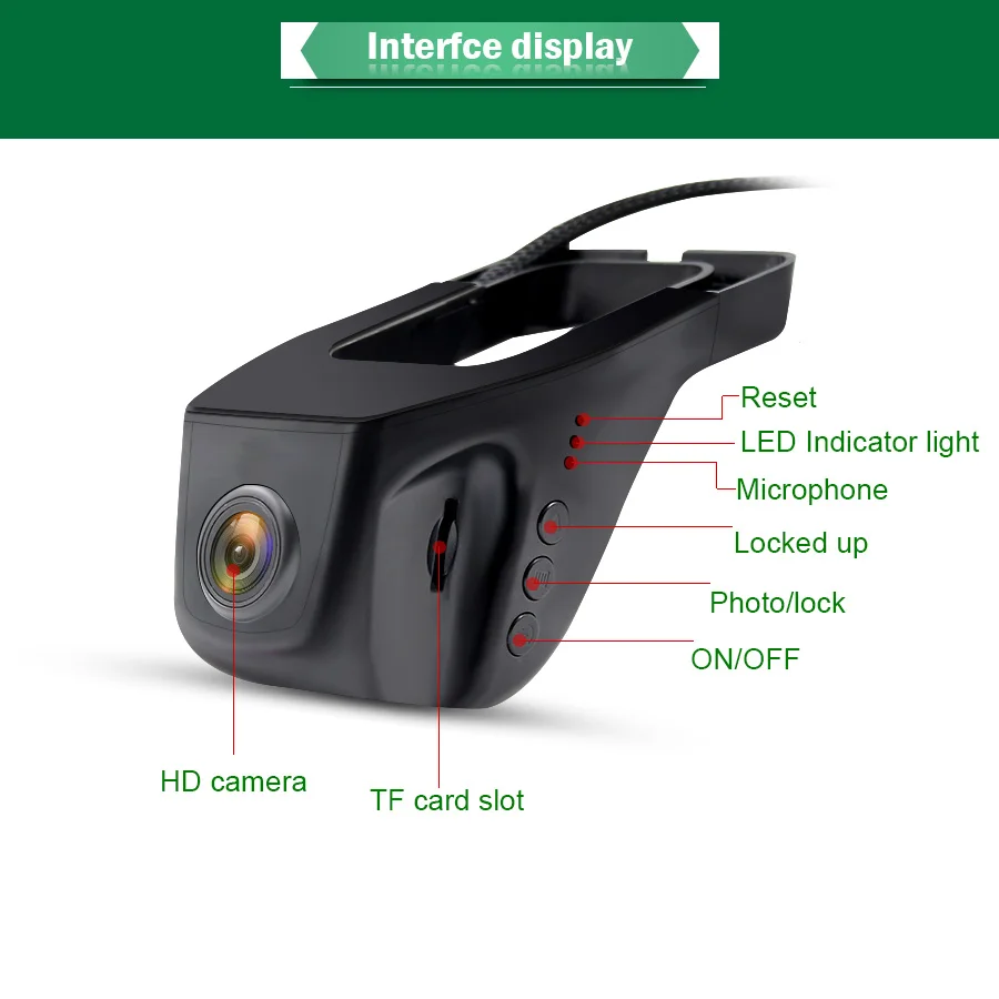 Topsource HD 1080 P видеорегистраторы Novatek Широкоугольный Мини wifi Автомобильный