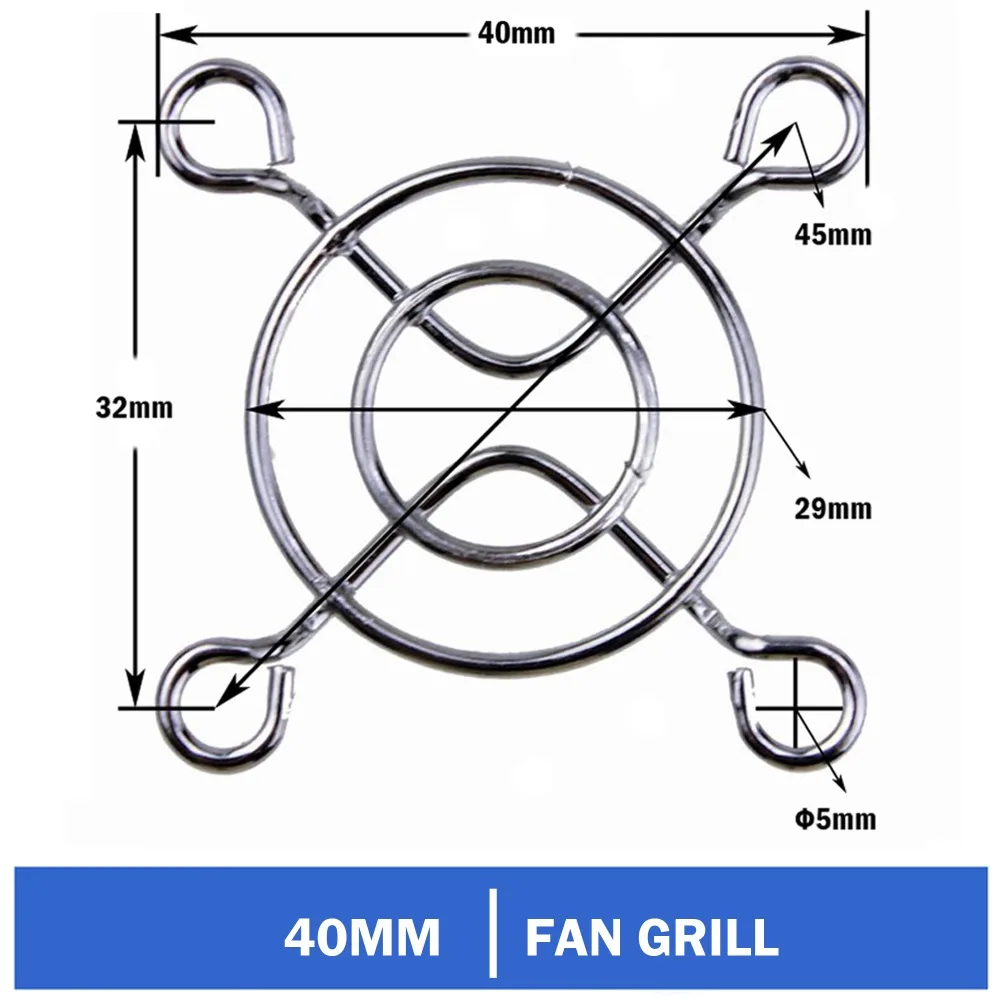 40mm Standard Fan Grill Black