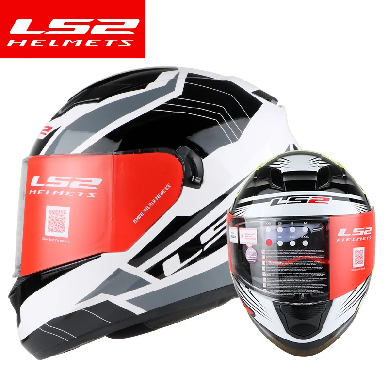 LS2 ff328 moto rcycle шлем с внутренним солнцезащитным козырьком двойной объектив полный шлем без подушки безопасности шлем moto capacete точка утверждения - Цвет: Gray omega