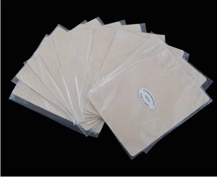 

10pcs Tattoo Practice Blank Skin Fake Training Skin for Permament Makeup Eyebrow Lips Artificial Soft Leather 20x15cm