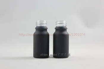 

10ml black frosted Glass Essential Oil Bottle Without any cap,could match with sprayer/pump/dropper cap,glass container,18/410