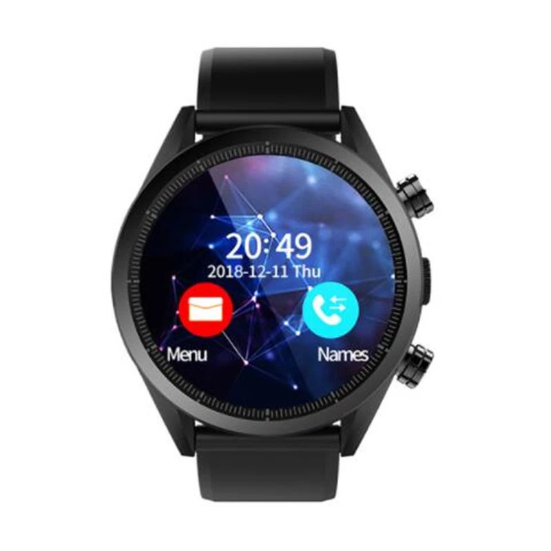 Kospet Hope Android 7,1 1,3" для HUAWEI WATCH GT Smartwatch 3 ГБ+ 32 Гб Quad 4G AMOLED wifi gps Sim IP67 водонепроницаемые Смарт-часы - Цвет: black