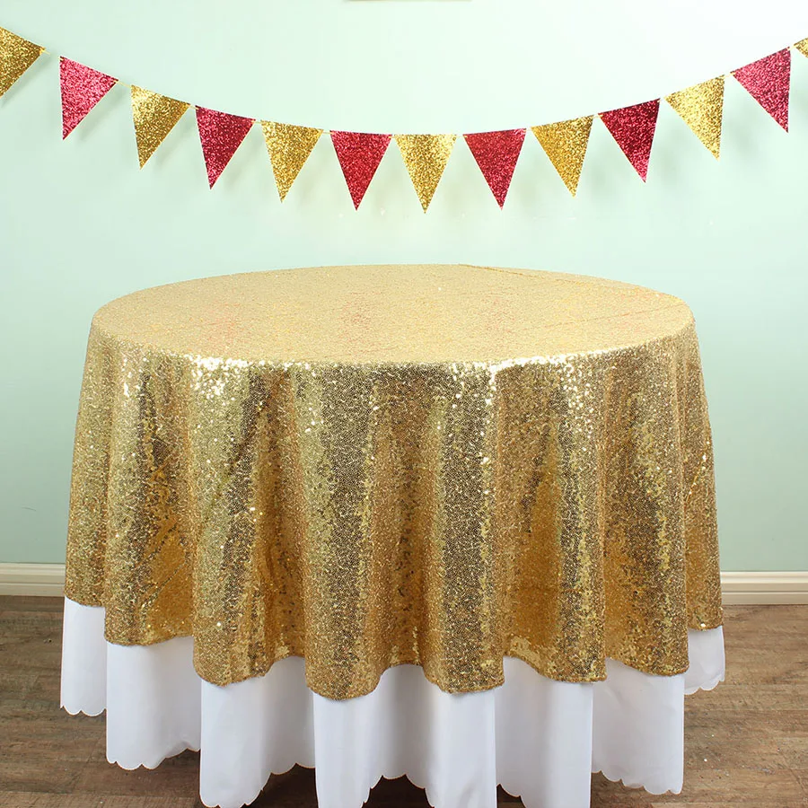 Buy 72 Inch Round Sequin TableCloths Banquet Table