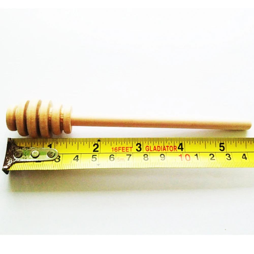 100 шт. 15x2,4 см Деревянный ложка для меда длинные палки ложки Dip Drizzler сервер смешивания ручка Jar ложка Добро пожаловать настроить