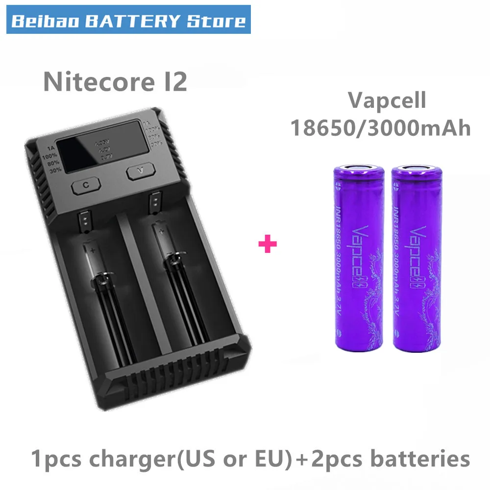 2шт VAPCELL 18650 3000mAh 3,7 V перезаряжаемая литиевая батарея высокой мощности непрерывная 20A vs keeppower дымовая E-CIG IMR батарея