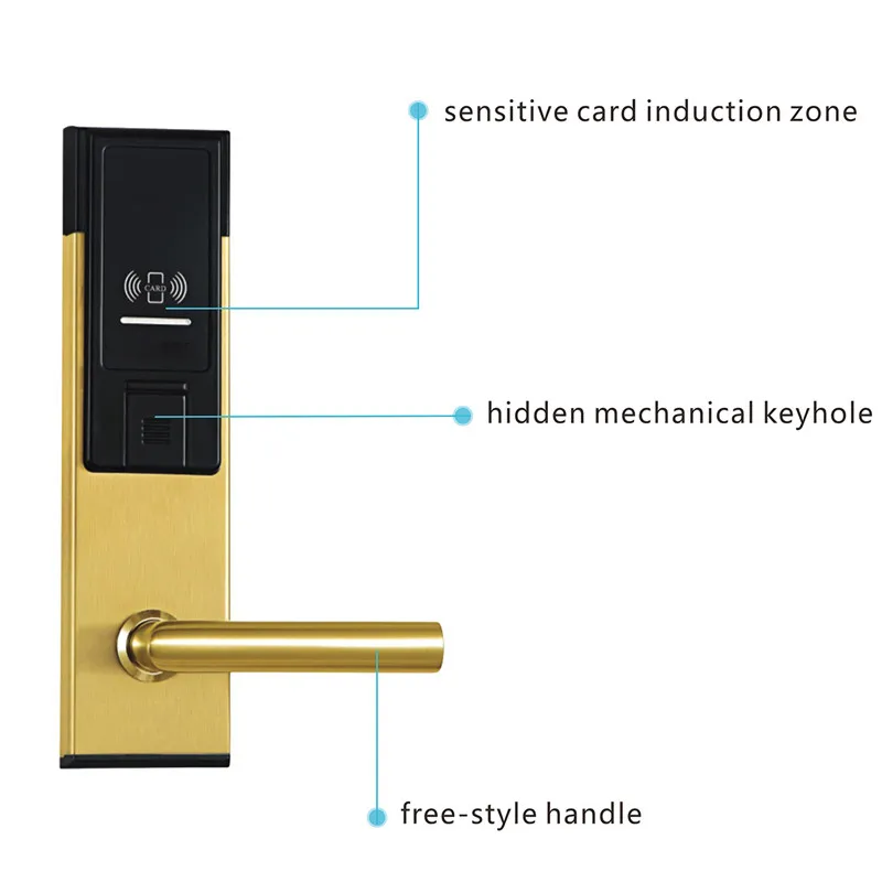 LACHCO электронный, для смарт-ключей дверной замок с ключом для офисное помещение отель дома защелка с Deadbolt L16021SG