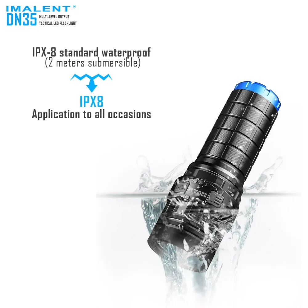 IMALENT DN35 CREE XHP35 светодиодный портативный USB 26650 аккумуляторная пятно фонарик с O