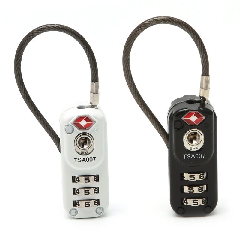 

TSA 3 Digit Combination Resettable Travel Suitcase Luggage Code Lock Padlock R06 Drop Ship