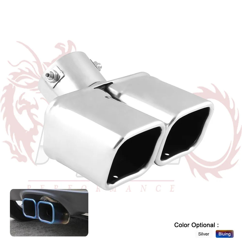 Universal Stainless Steel 1to2 Dual Pipe Exhaust pipe Muffler tip