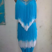 Стиль Костюмы для латинских танцев сексуальный алмаз кисточкой конкурс латиноамериканских танцев платье для женщин ребенок латинских танцев платья 024