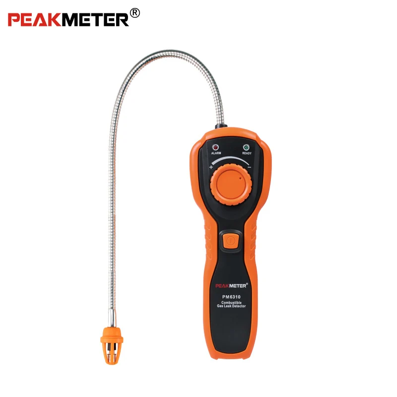 

Peakmeter MS6310 Combustible Gas Indicator Leak Detector, Sound Light Alarm Sensor Multifunctional Flammable Tester