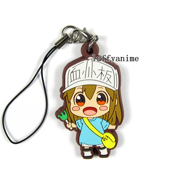 Hataraku Saibou Platelet Kawaii Cute 30cm Plush Doll Toy 15cm Keychain Bag Charm 