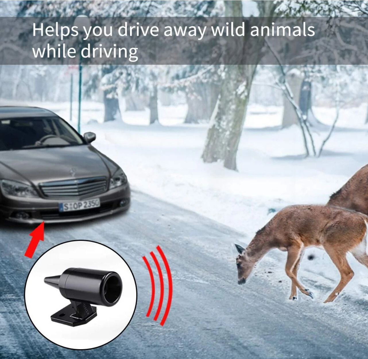 1pc Animal Deer Warning Alarm Bicycle Car for megane 2 trafic mercedes w211 audi a6 bmw m audi a3 8v seat arosa