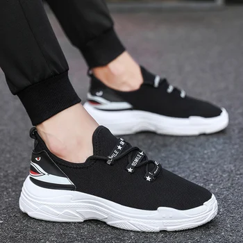 

Men's Cushioning Running Shoes Safe for Night Running Outdoor Sports Sneakers Mesh Boy RedMale Outdoor Sport Light Trainers