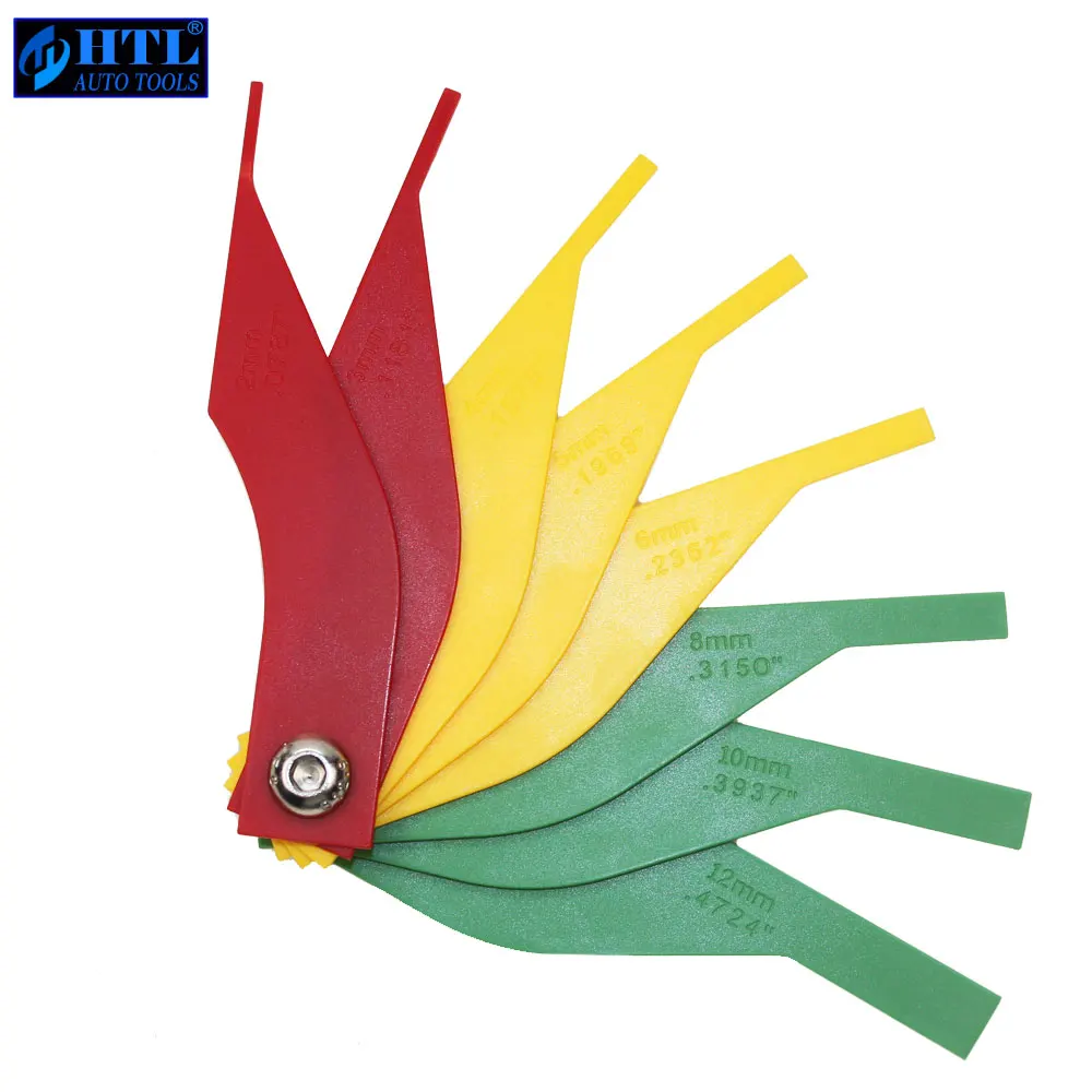 Brake Feeler Gauge Measure Pad Thickness Tool Set Brake Pad Thickness Gauge plastic material