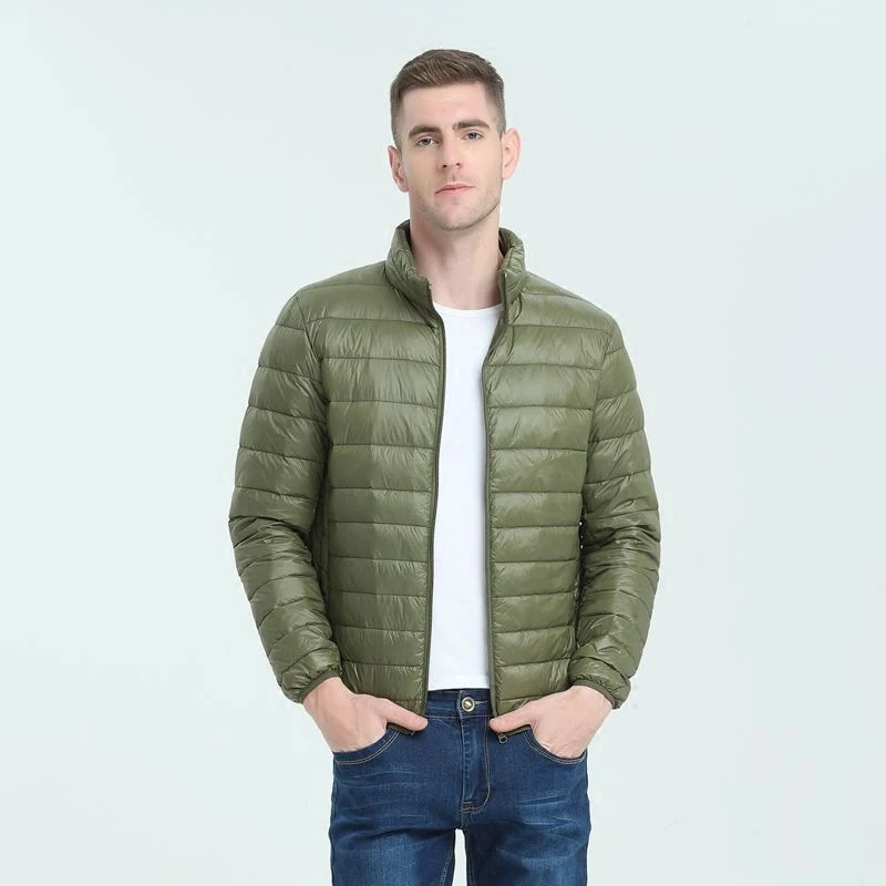 2019 L 7XL Новая мужская зимняя куртка ультра светильник 90% Белые куртки пуховики