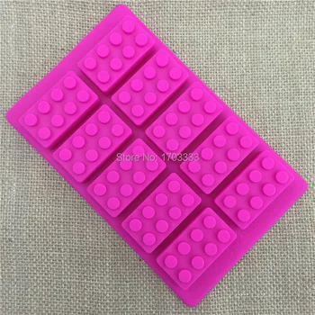 

100PCS/LOT building block brick Ice Mold Silicone Ice Cube Tray DHL Fedex Free Shipping #GF732