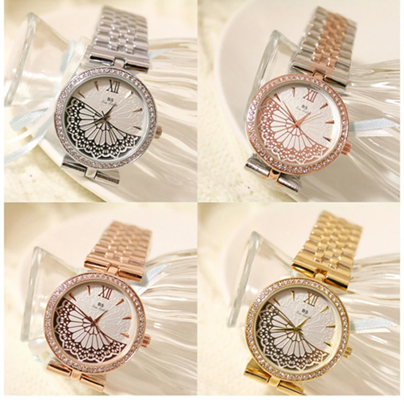 Latest 2017 China Cheap Women Luxury Watches Quartz 4 Color Wristwatch