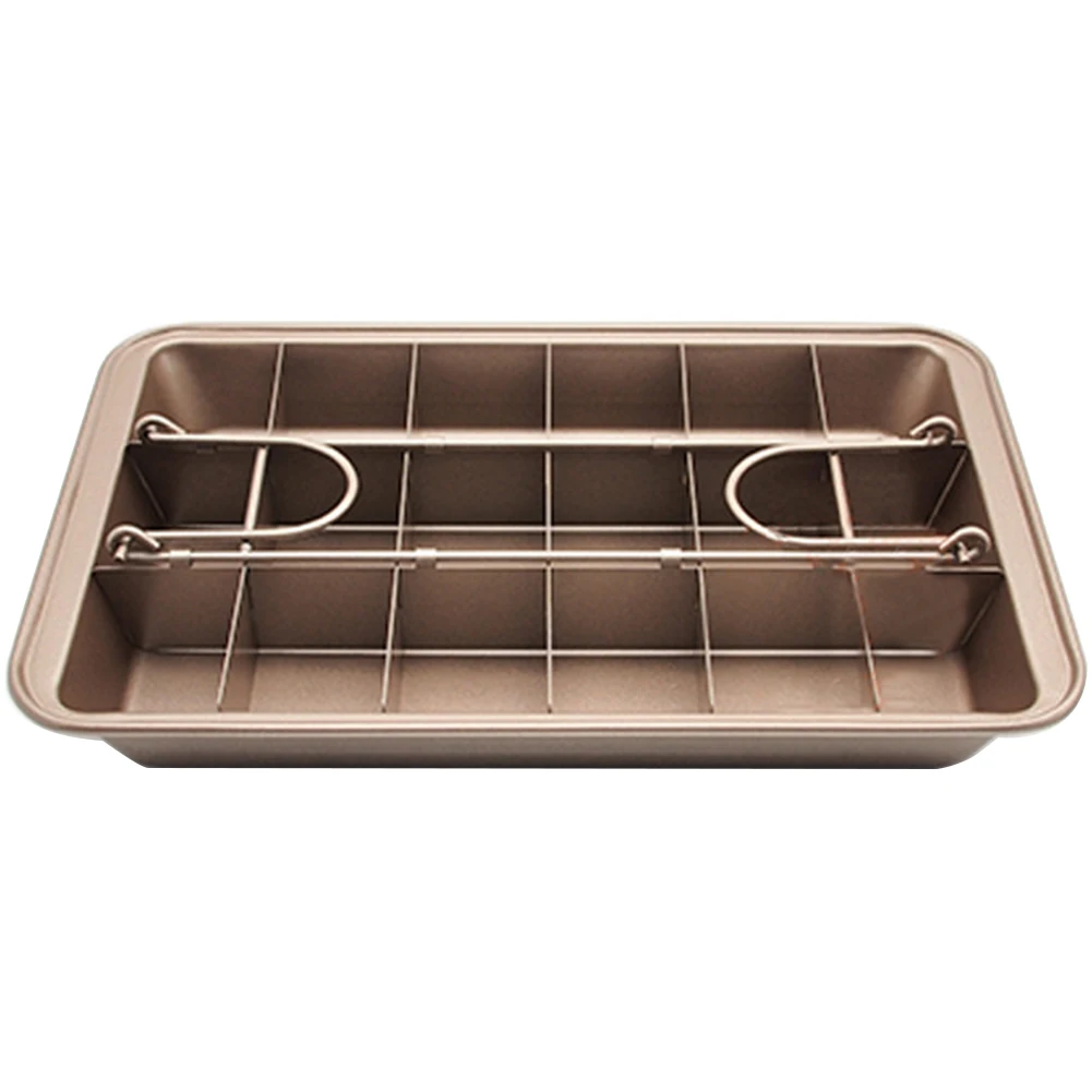

Practical DIY Kitchen Utensils Baking Tray Carbon Steel Professional Durable Slicer Brownie Solid Non-stick Square