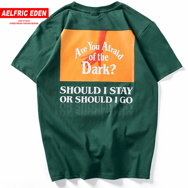 

Aelfric Eden Summer T Shirt Streetwear Hands Short Sleeve 2018 Hip Hop Afraid of The Dark Printed Men's Casual Tops Tees UP03