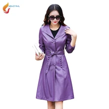 JQNZHNL Новинка года осень для женщин приталенная кожаная куртка отложной воротник однобортный темперамент кожаные куртки PU верхняя одежда L578