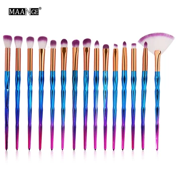 

MAANGE 15Pcs/Set Makeup Brushes Set Eyeshadow Powder Eyebrow Eyeliner Blush Comestic Concealer Lip Blending Brush Beauty Tool