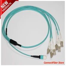 2,0 мм 12 ядер волоконно-оптический MPO к LC Uniboot OM3 Fanout Жгут кабель в сборе