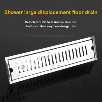 

Stainless Steel Shower Room Large Flow Floor Drain Ground Water Drainage Waste Discharge Deodorant 20cm--M25