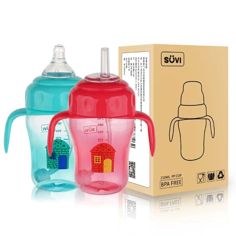 3 использования кормления детей малышей новорожденных чашки для питья бутылки воды дети питьевой Сиппи чашка с соломинкой Copo Infantil поилка