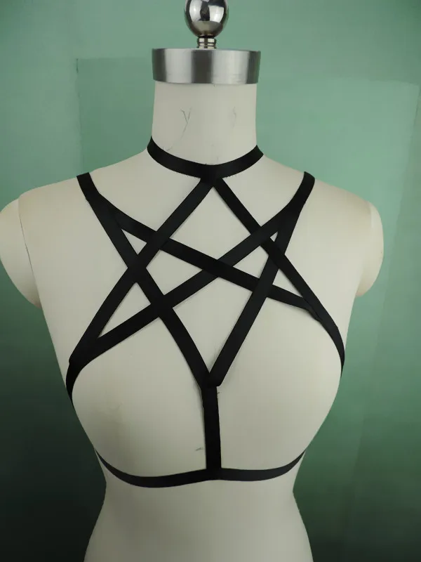 Elastic rope bra straps NEW Artemis Frame Bra Harness Cage Bra Bondage