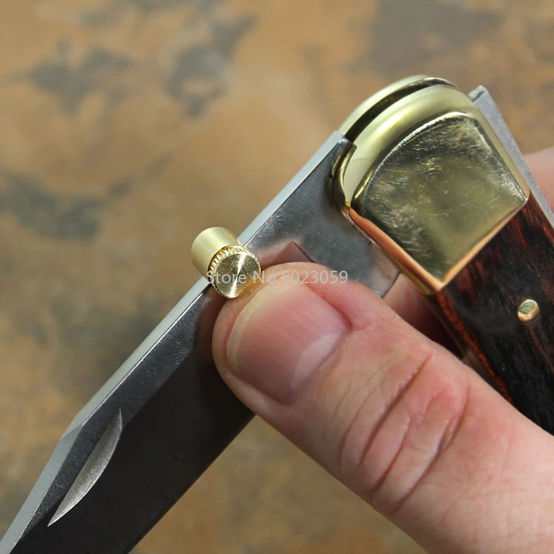 4 комплекта изысканный CNC Technic EDC латунный нож кнопочная пластина нож толкатель ногтей