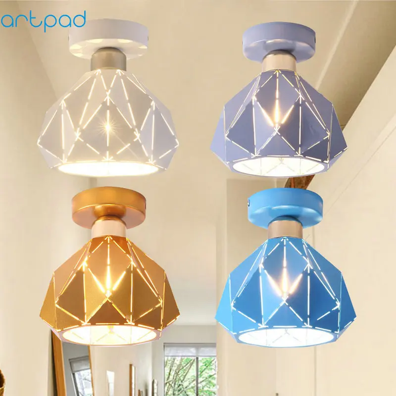 

Artpad Mini Small Tiffany Macaron Ceiling Lamps AC110V-220V Office Aisle Bedroom Study Hallway Balcony Childern Ceiling Lamp