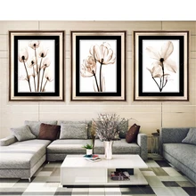 Modular Imagen Óleo Del Arte de Decoración Del Hogar de Lona Simple Decoran Foto Impresión de Flores Sin Marco para la Sala de Pared