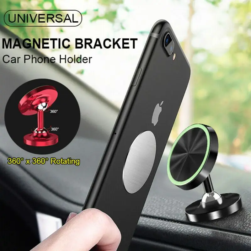 

Magnetic Car Phone Mount, Rotation Car Dashboard Stand Holder Cradle Compatible with iPhone Plus/Samsung Galaxy S10/S9/S8 New