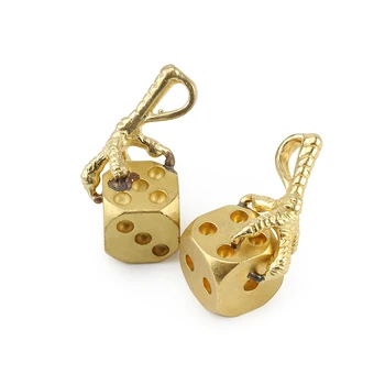 

1pcs Personality Animal Claw Dice Keychain EDC Brass Key Ring Pendant Outdoor Tool Accessories