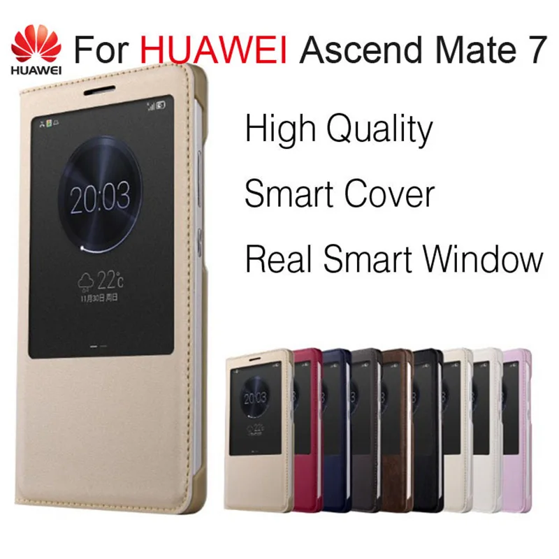 

Flip Cover for Huawei Ascend Mate 7 Case High Quality Smart window Flip Leather Phone Cover Fundas Capas for Huawei Mate 7 6.0