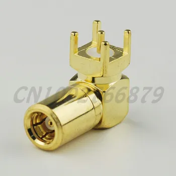 

20pcs RF electrical connector SMB thru hole Jack female right angle PCB Mount