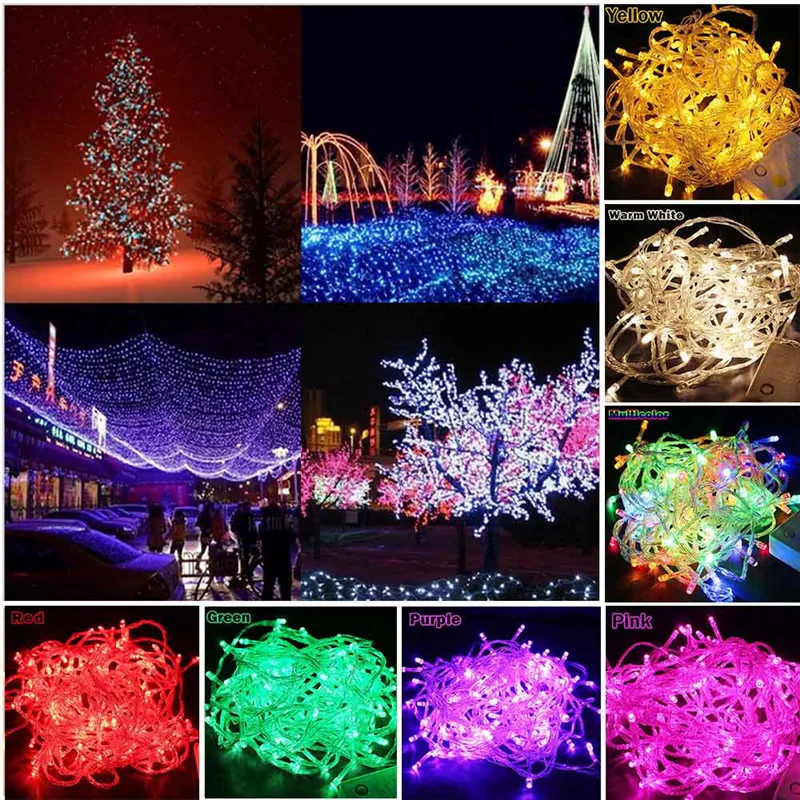 

10M 20M 30M 50M 100M LED string Fairy light holiday Patio Christmas Wedding decoration AC220V Waterproof outdoor light garland