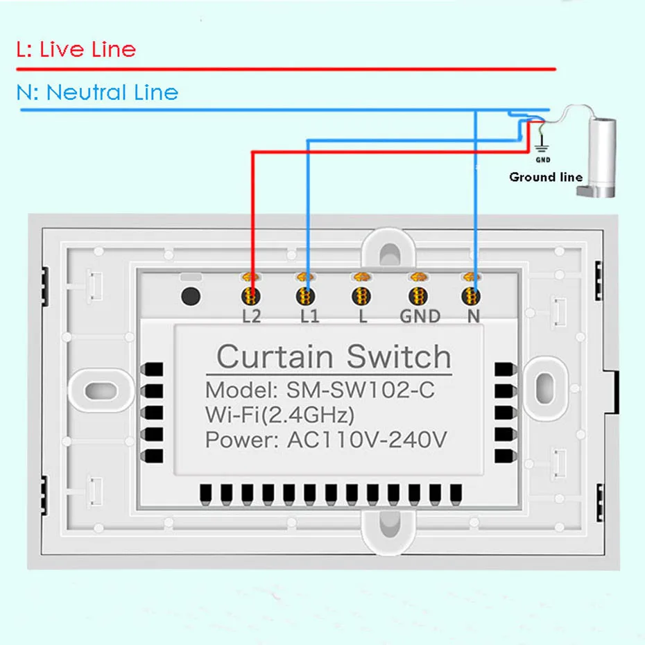 Tuya App Automatic Curtain Track,Touch/wifi Control,DT52S 75W Motor+5M or Less Track+US wifi Curtain Switch,Google Home/Alexa